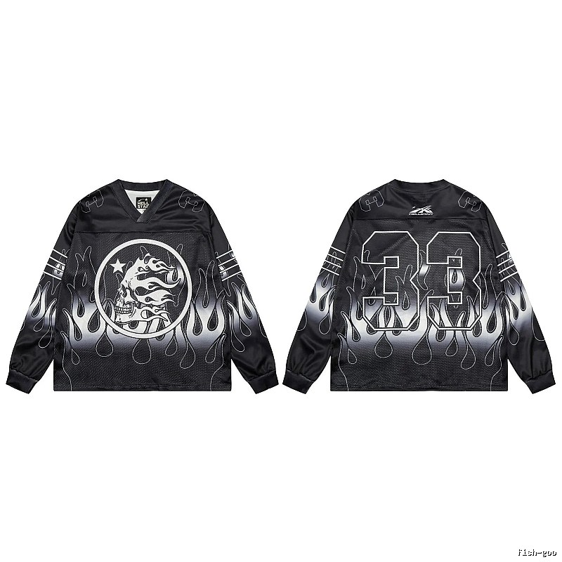 Hellstar Skull Flame High Street Black Jersey