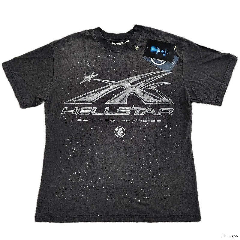 Hellstar Starry Sky Collection Vintage Distressed Black T-Shirt