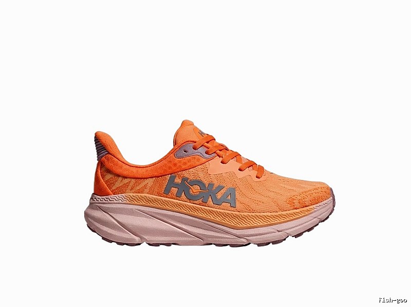 HOKA Orange and Purple Retro-style Running Shoes