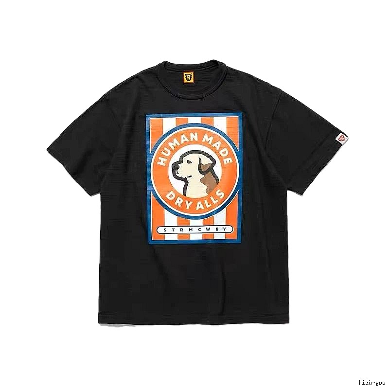 HUMAN MADE DRYALLS Vintage Style Black T-shirt