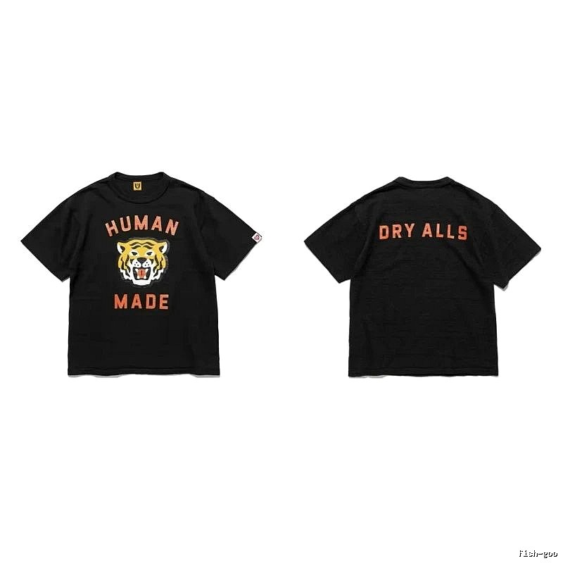Human Made Premium Style Heart logo T-shirt Black Green Human for Resort Outfits