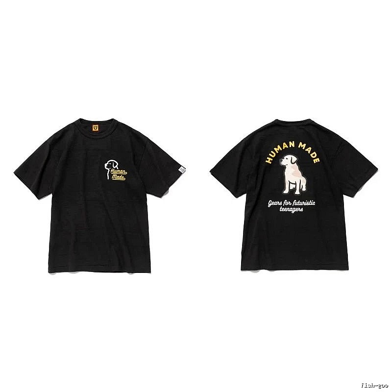 Human Made Relaxed Heart logo T-shirt Black Green Human with Versatile Design