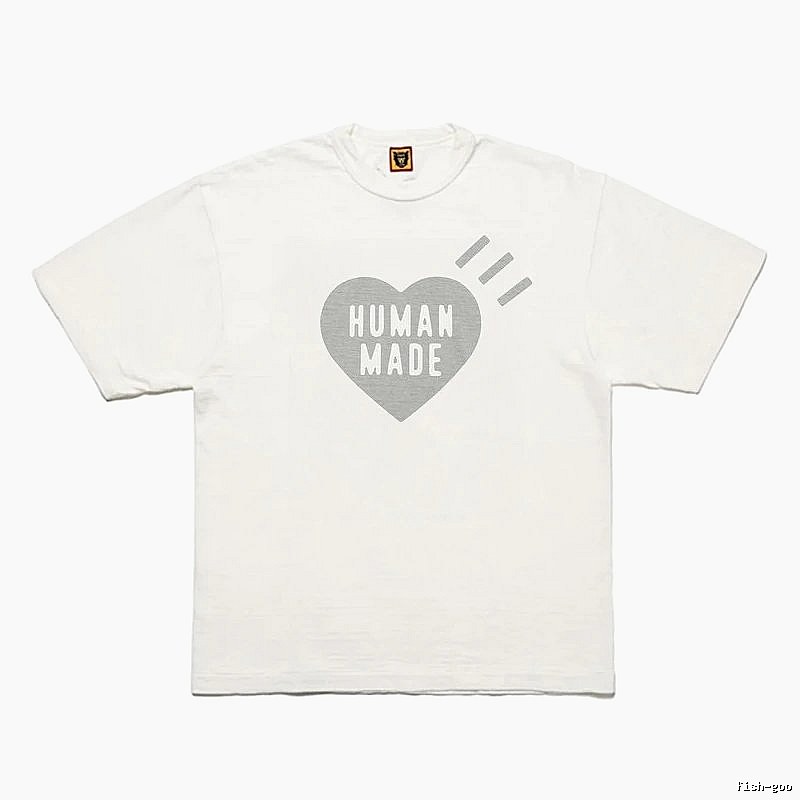 Human Made Statement Heart logo T-shirt Black Green Human for Easy Pairing