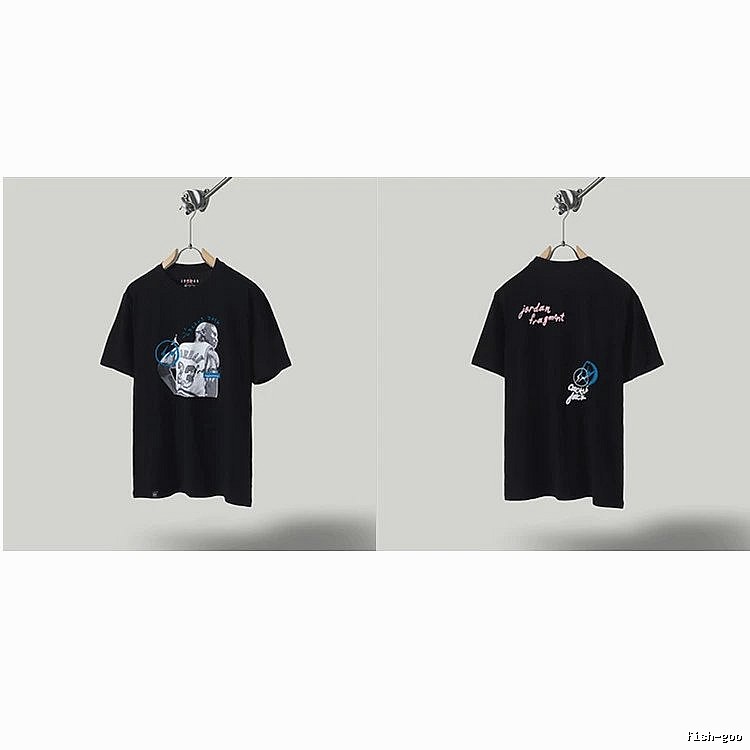 Jordan x TS Co-branded Street Style Black T-shirt