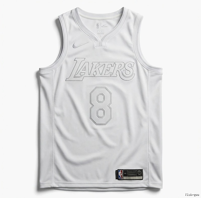 Kobe Lakers retro-style white tank top