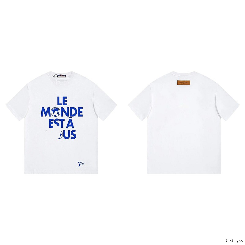 Louis Vuitton letter print street style white T-shirt