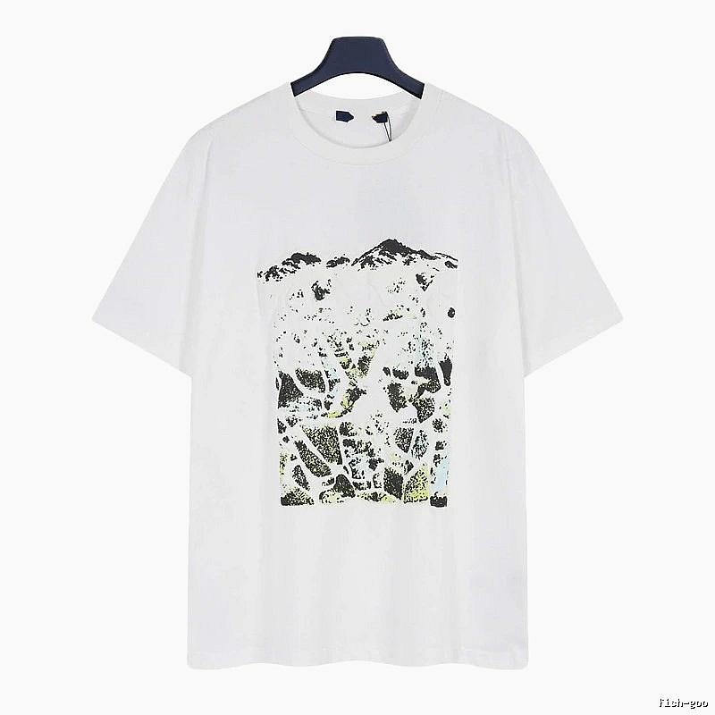 Louis Vuitton Monogram Landscape Casual Style White T-Shirt