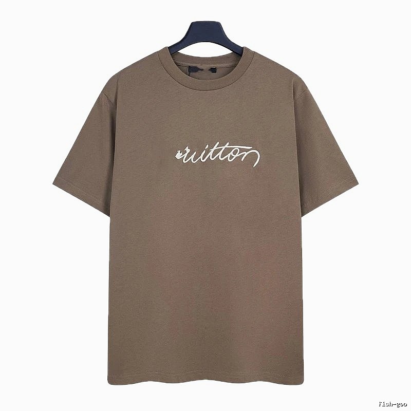 Louis Vuitton Signature Minimalist Khaki Short-sleeve T-Shirt