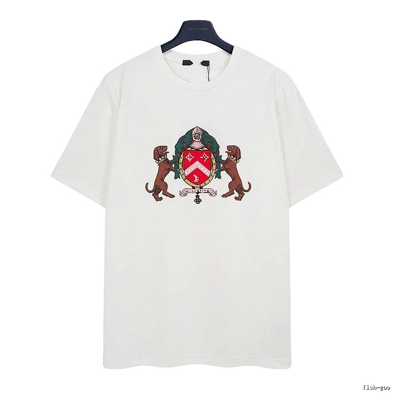 Louis Vuitton Vintage-style Badge White Short-sleeve T-shirt