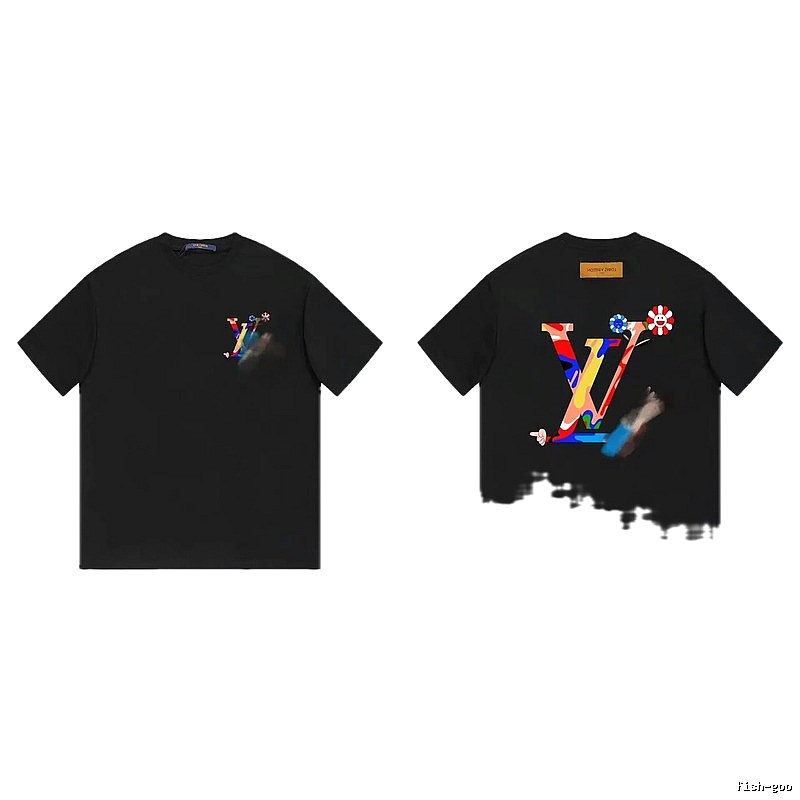 Louis Vuitton x Sunflower Co-branded Street Style Black T-Shirt