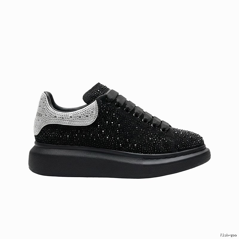 McQueen Thick-soled Trendy and Cool Black Shoes
