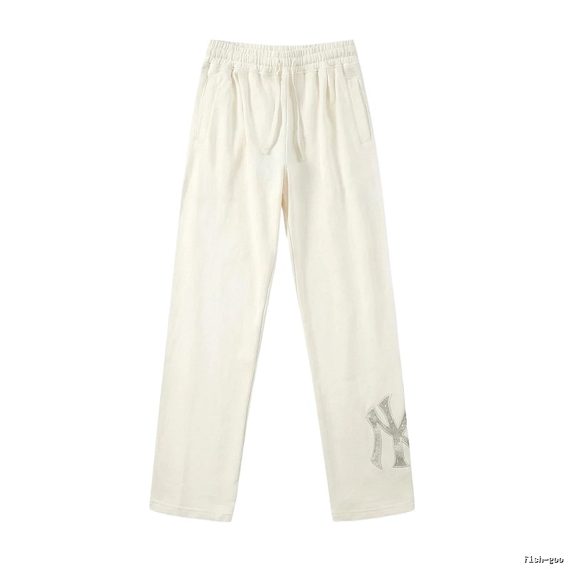 MLB casual style white long trousers