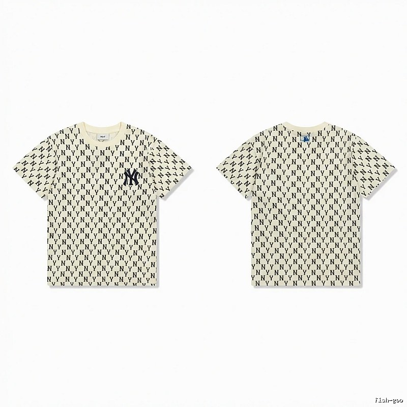 MLB full-print trendy style white T-shirt