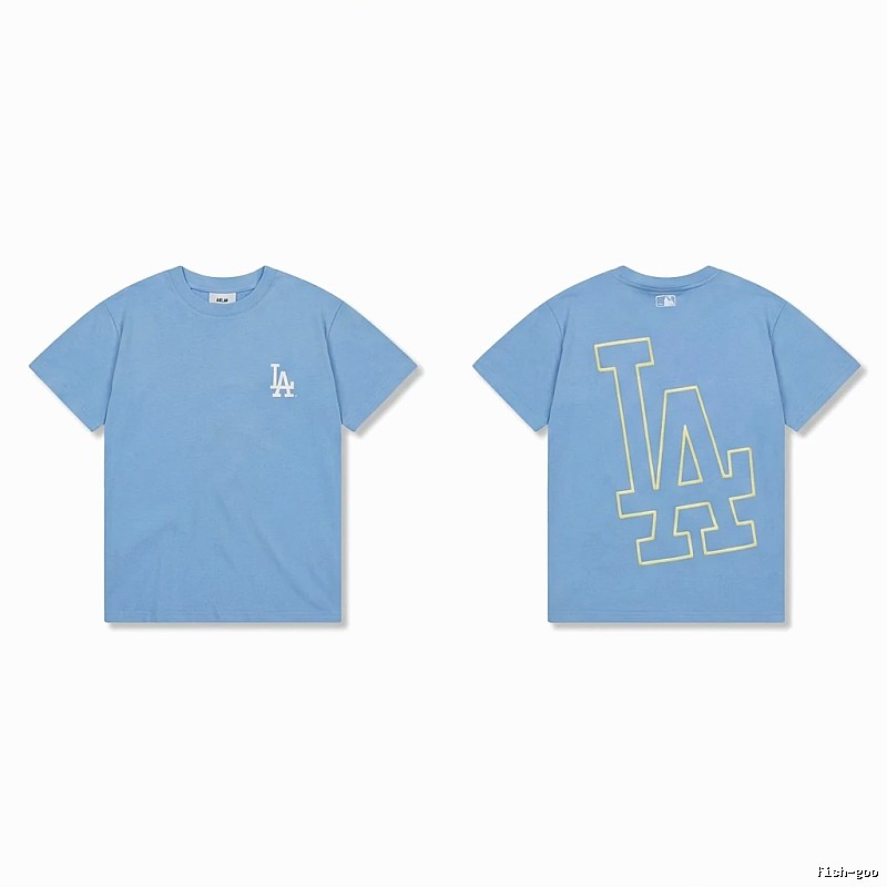 MLB LA Series Simple Style Blue T-shirt