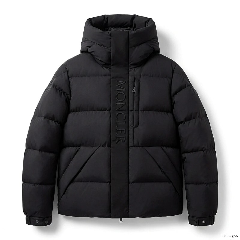 Moncler black minimalist style down jacket