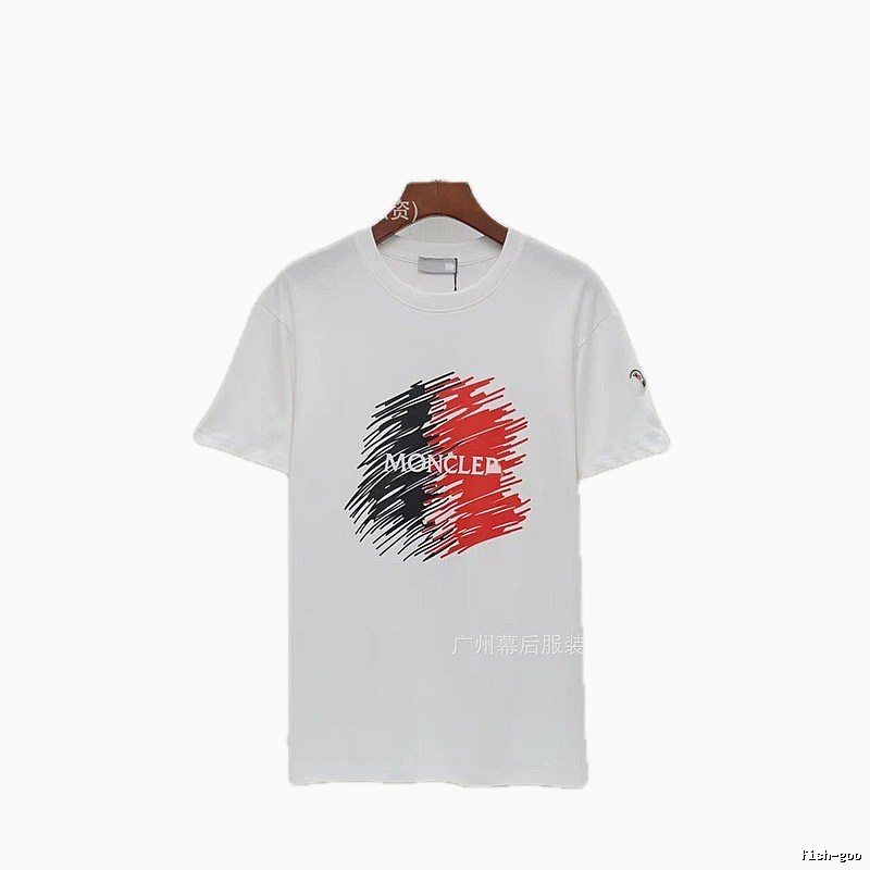 Moncler Graffiti Casual Style White Short-sleeve T-shirt