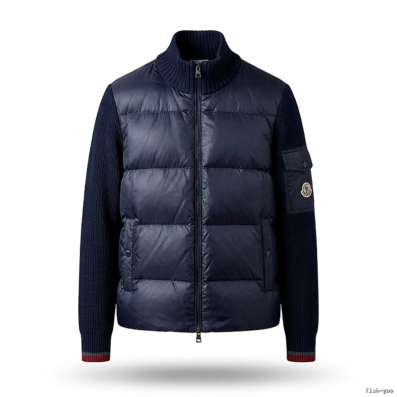 Moncler knitted and spliced down jacket
