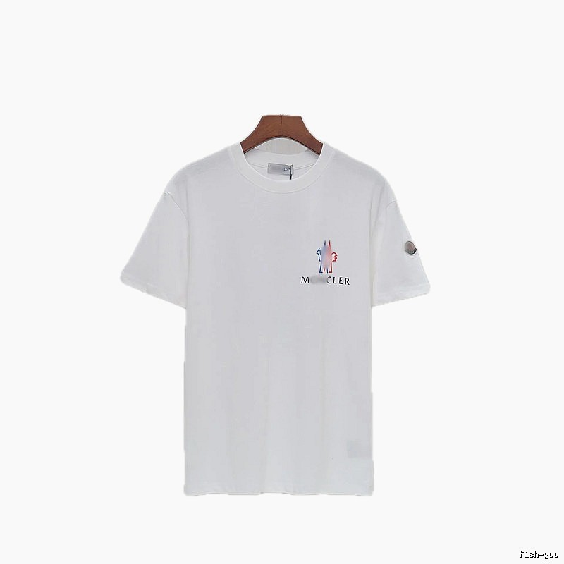 Moncler Printed Casual Style White Short-sleeve T-shirt