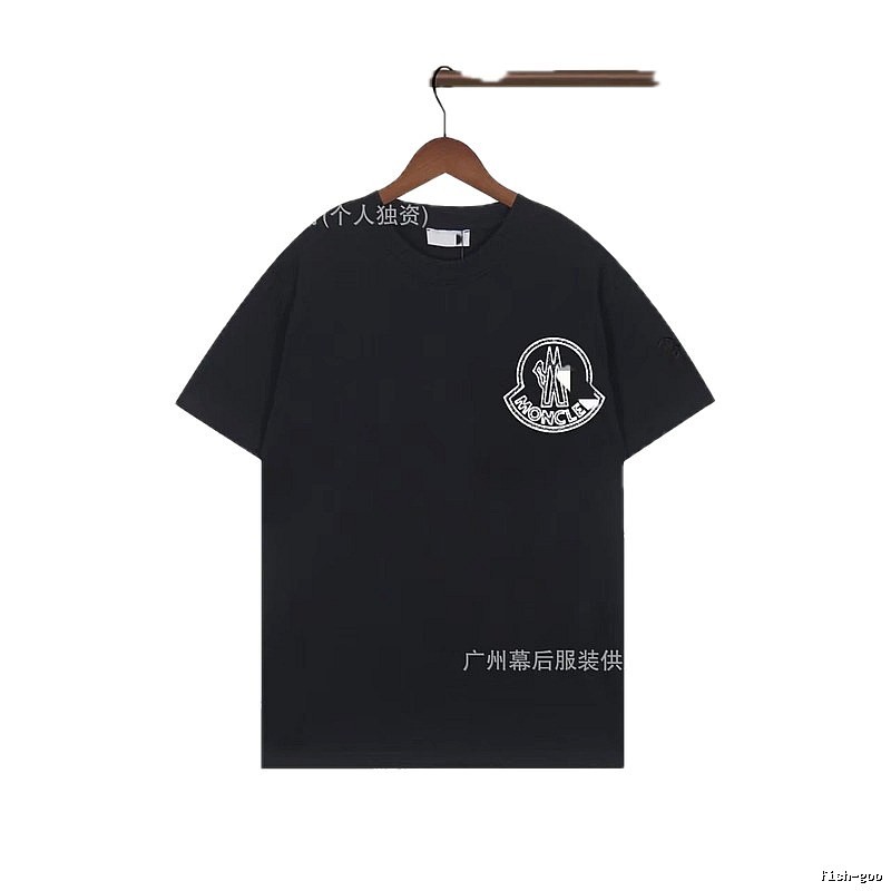 Moncler Trendy Printed Black T-Shirt