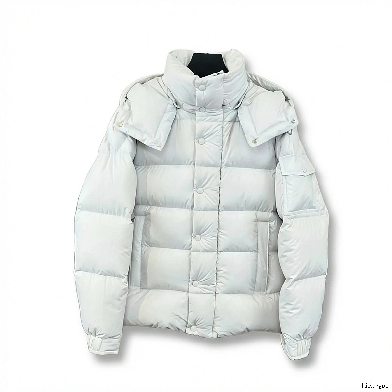 Moncler's classic white down jacket.