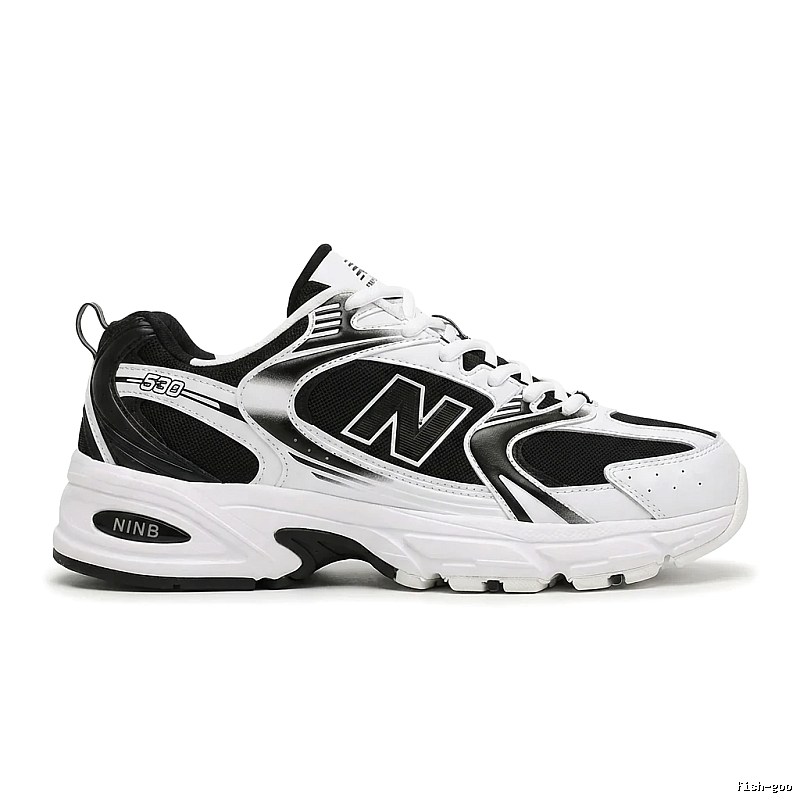 New Balance 530 retro black and white shoes