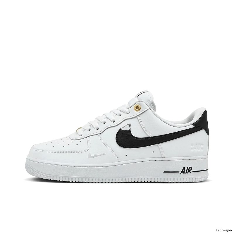 Nike Air Force 1 Black and White Trendy Shoes