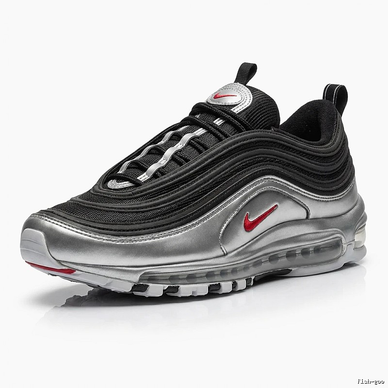 Nike Air Max 97 Silver and Black Retro Sports Shoes