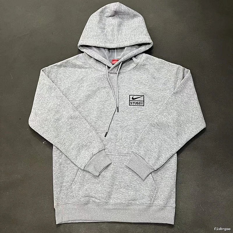 Nike Gray Zip Hoodie Clean Colorway Swoosh