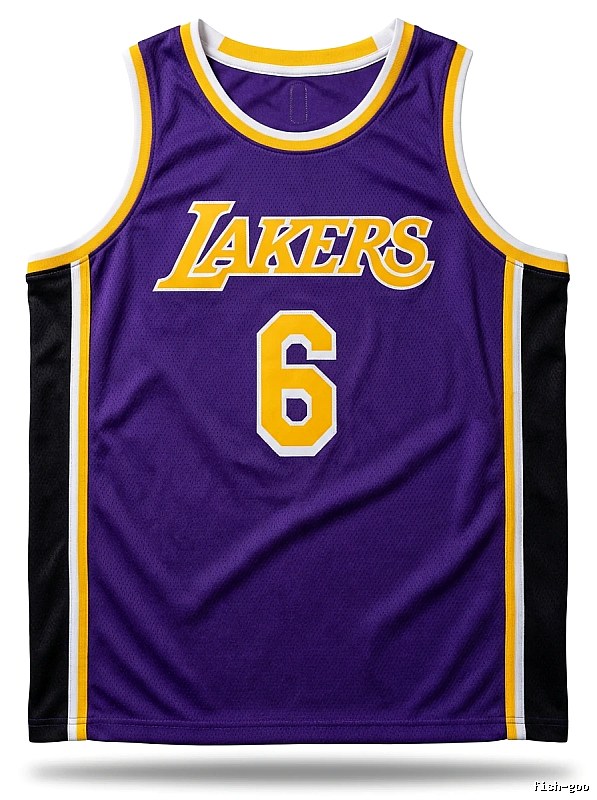 Nike LeBron James purple and gold Lakers jersey