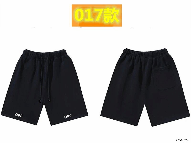 Off-White 017 Simple Style Black Shorts