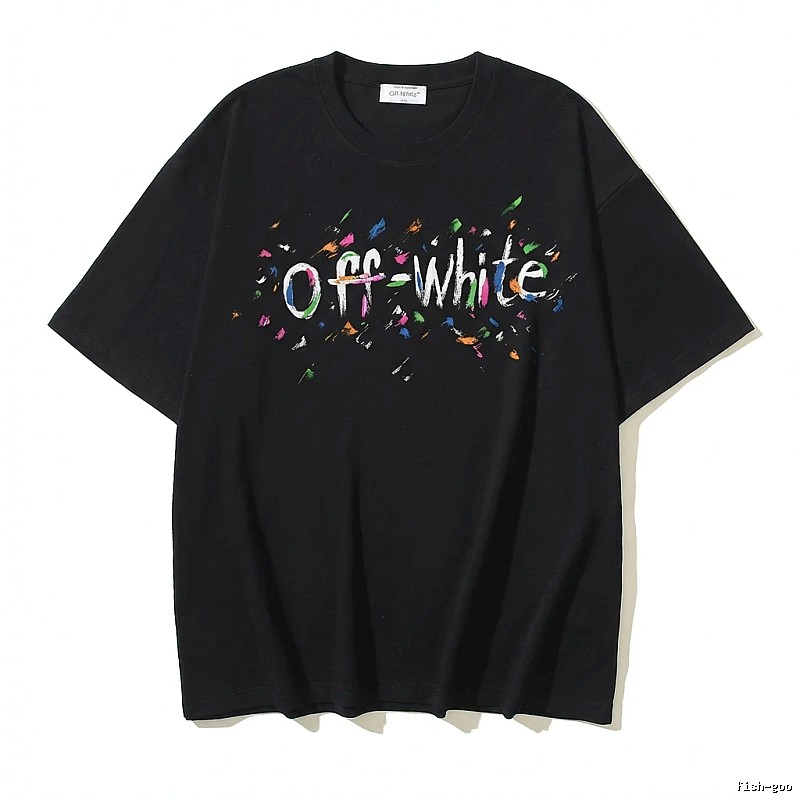 Off-White Graffiti Style Black T-shirt