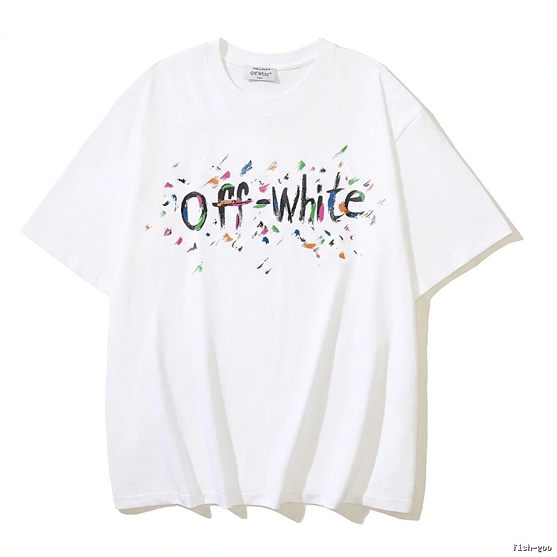 Off-White Graffiti Style White T-shirt