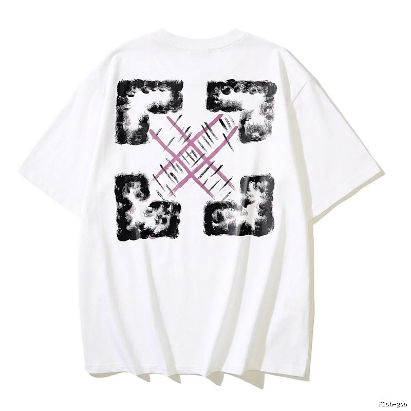 Off-White Graffiti Style White T-shirt