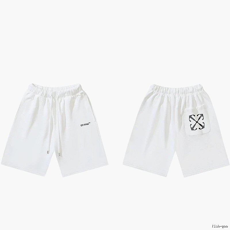 Off-White minimalist style white shorts