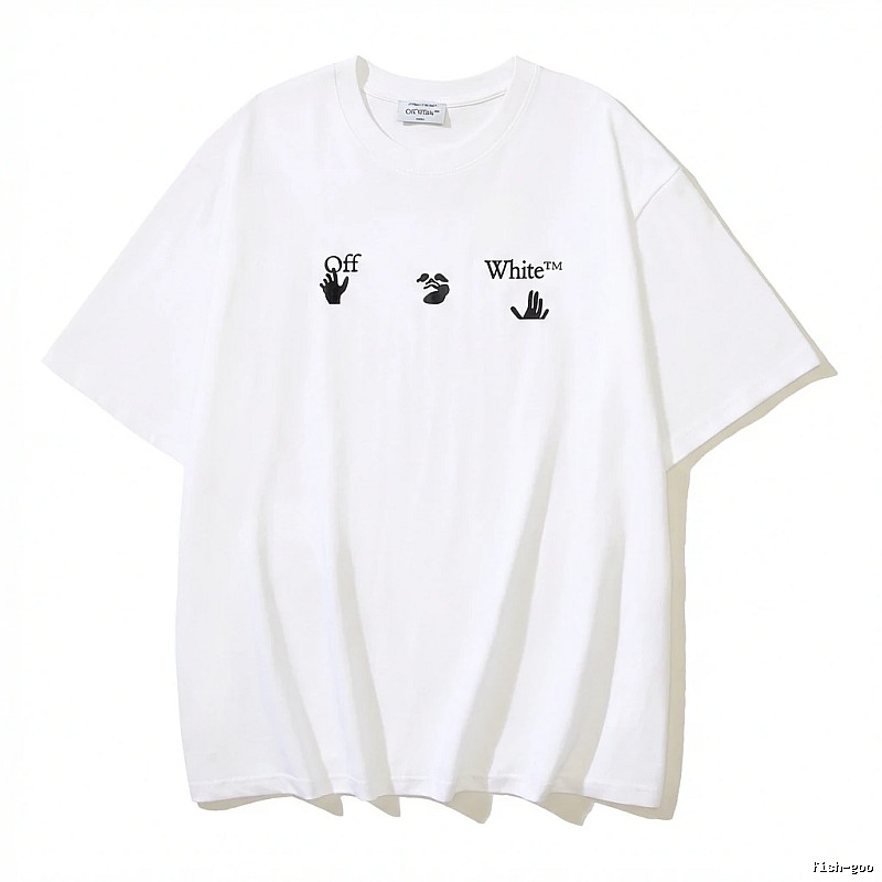 Off-White minimalist style white T-shirt