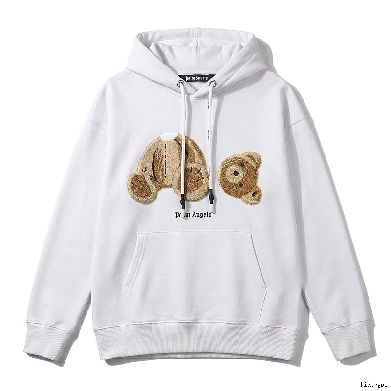 Palm Angels Bear Trend Brand White Sweatshirt
