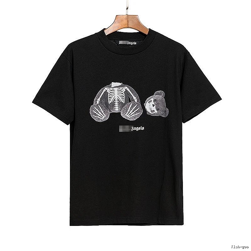 Palm Angels Easy Match Bear graphic T-shirt White Colorful Bear for Everyday Use