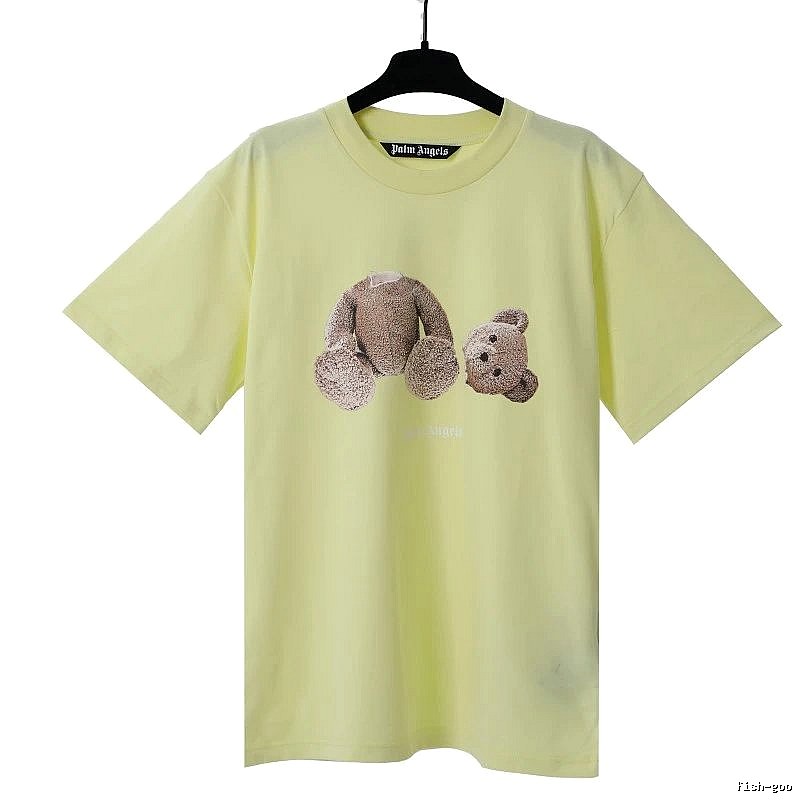 Palm Angels Easy Match Bear graphic T-shirt White Colorful Bear for Leisure Wear