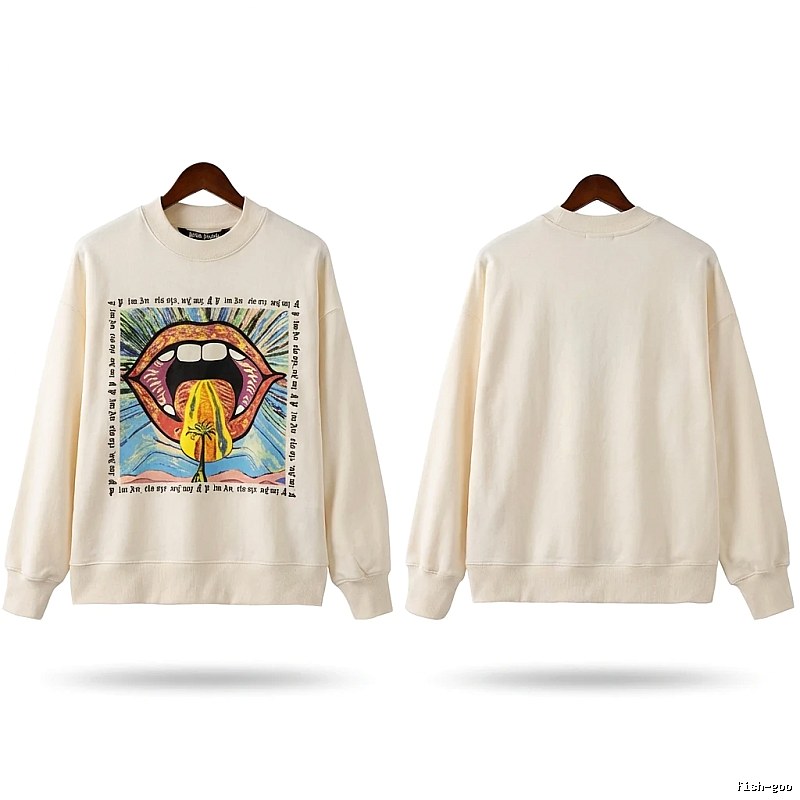 Palm Angels Printed Trendy and Cool Style Sweatshirt