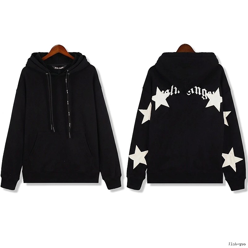 Palm Angels Star Trendy Cool Black Sweatshirt