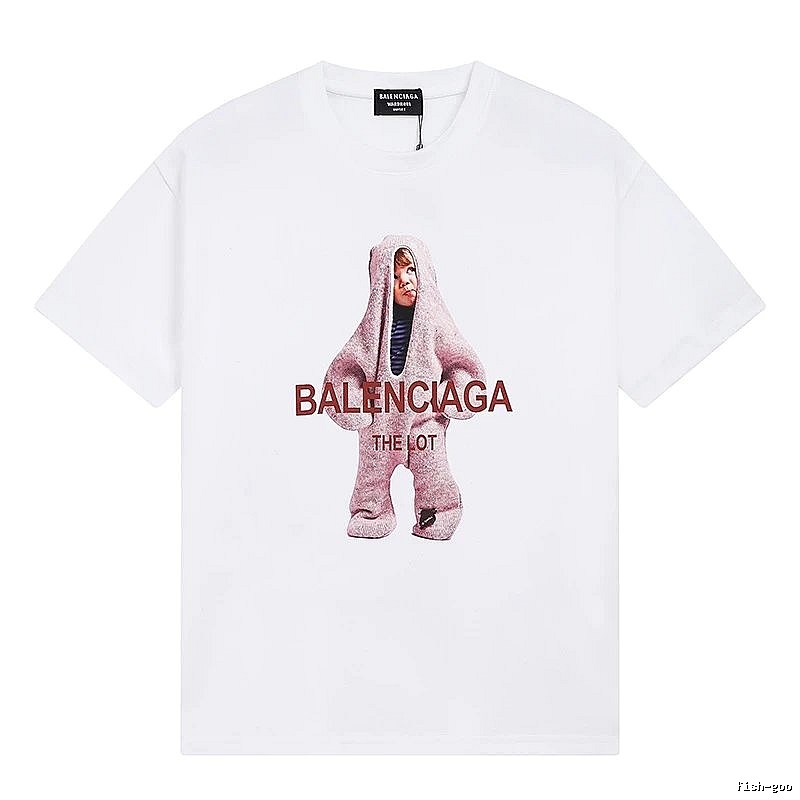 Parisian-style printed white T-shirt