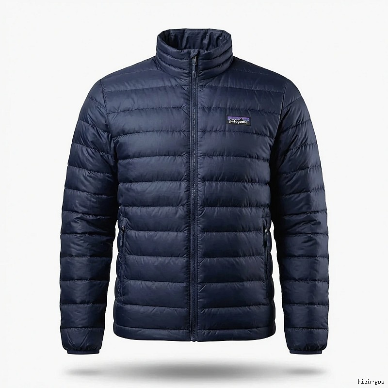 Patagonia's warm series dark blue cotton-padded jacket