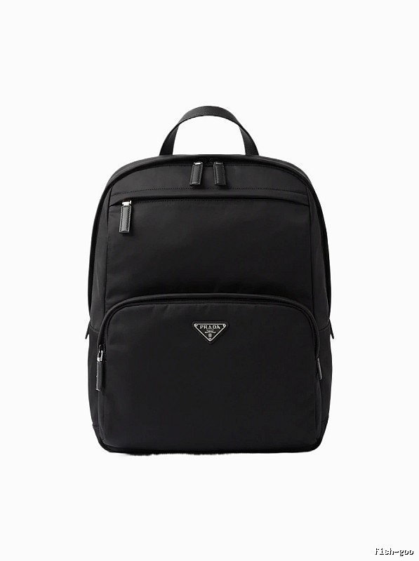 Prada classic simple style black backpack