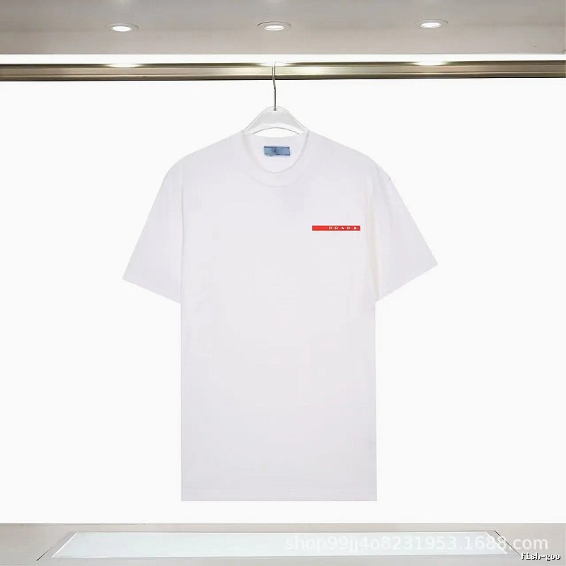 Prada Red Label Minimalist Style White Short-sleeve T-shirt