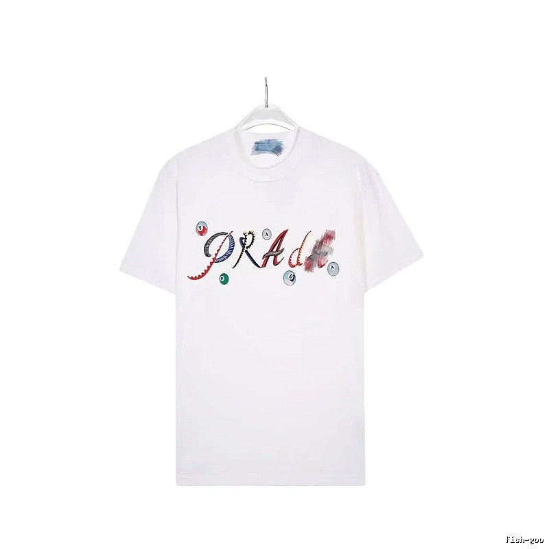 Prada Street Style White Short-sleeve T-shirt with Colorful Print
