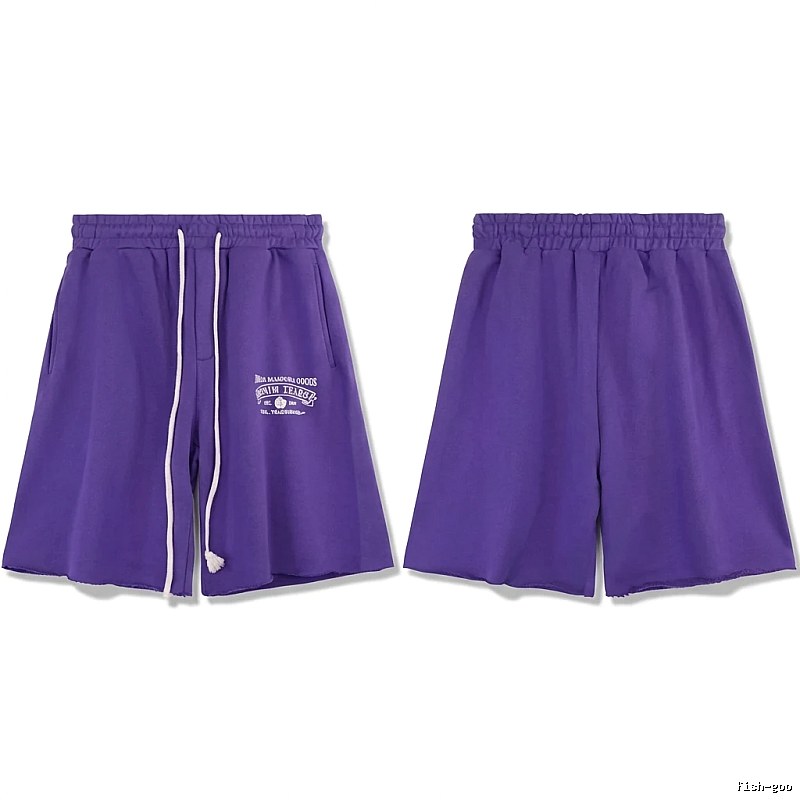 Purple trendy brand shorts of DENIM TEARS