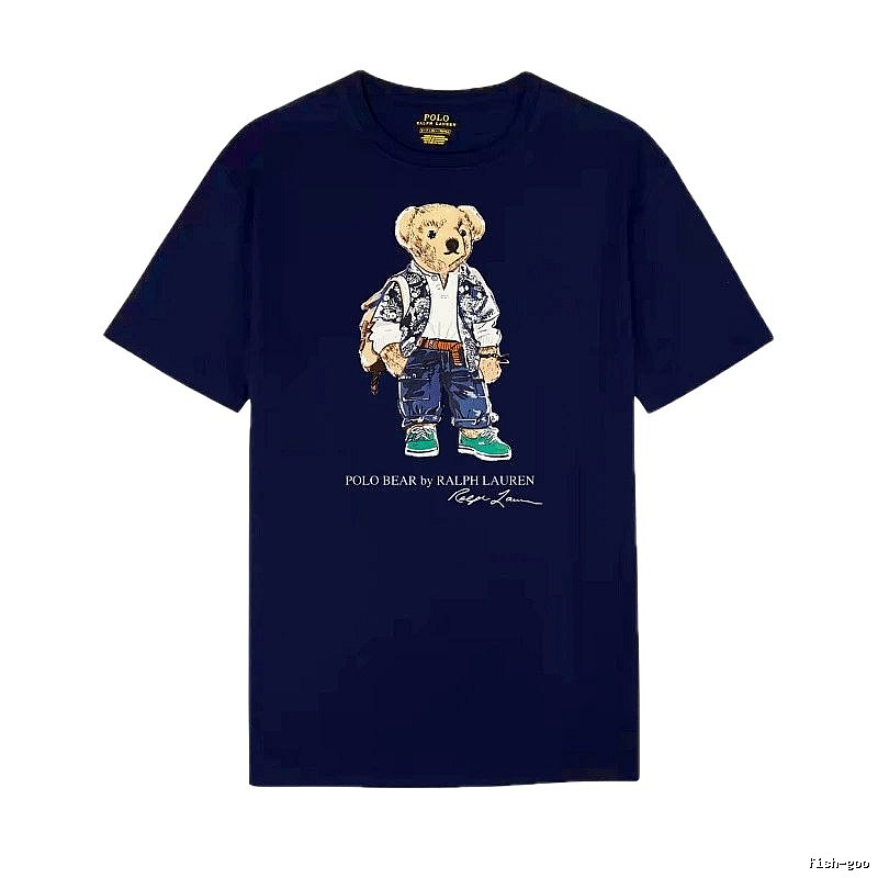 Ralph Lauren bear royal blue short-sleeve shirt