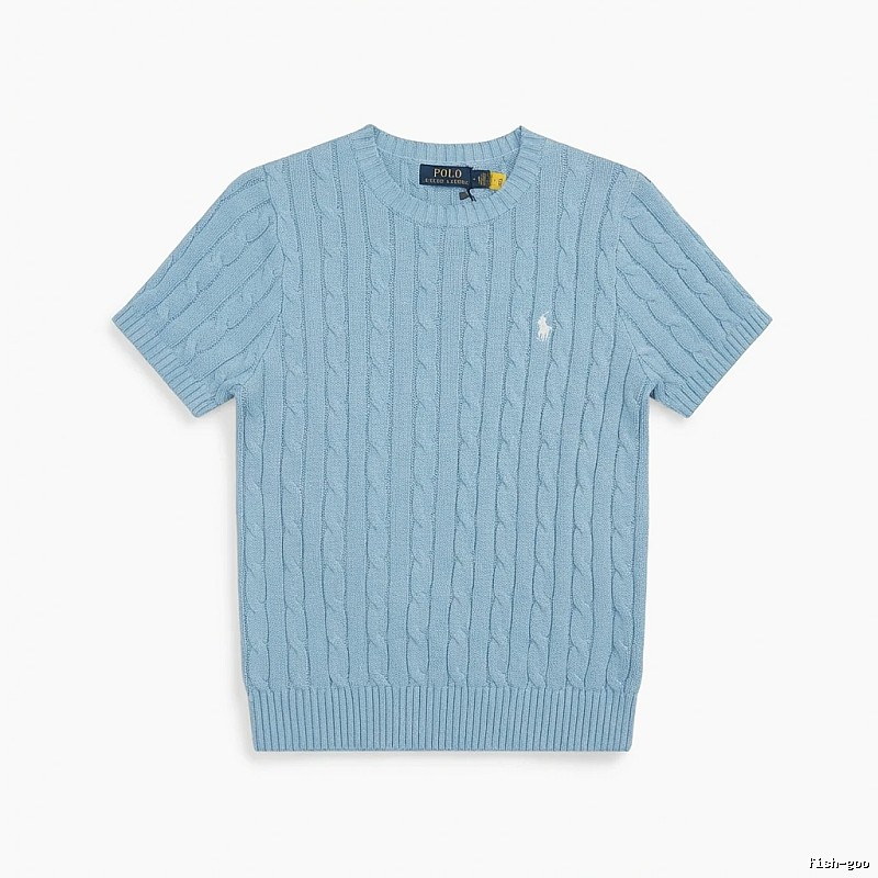 Ralph Lauren Polo Light Blue Trendy Brand Short-sleeve Shirt