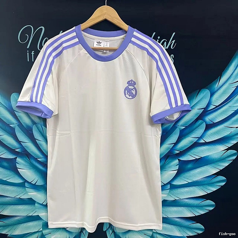 Real Madrid Casual Home soccer jersey White Football Gold for Comfortable Styling