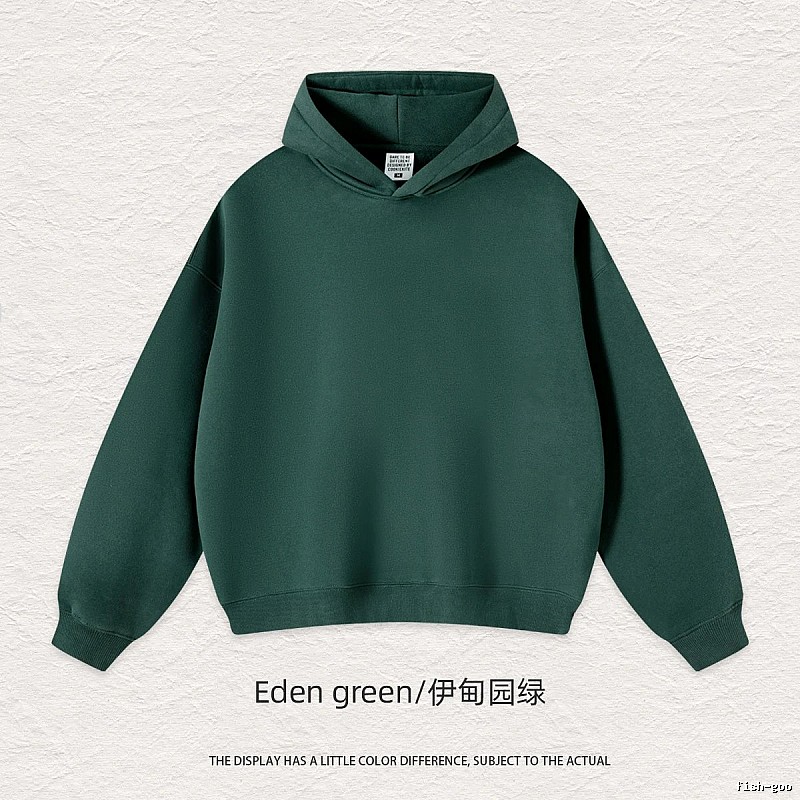 Relaxed Blank pullover hoodie Black Minimal A with Designer-Inspired Detail